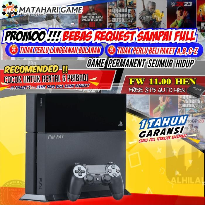 Gambar Playstation 4 FW11.00 Offline Permanent H3N/Clone | PS4 SONY 1TB FAT | SLIM | PRO - GARANSI 1 TAHUN Console - FAT 500GB【HEN】, NO STICK dari Matahari Game undefined Tokopedia