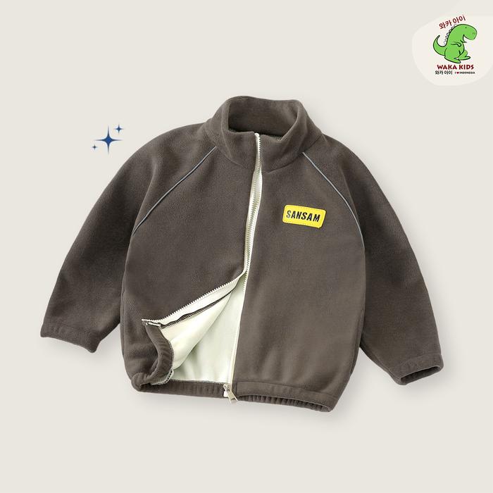 Gambar Wakakids Jaket Anak Bulu Sherpa Bludru Sweater Winter Musim Dingin Fur Warm Zipper Jacket 4444 Venrz - Cokelat, 100 dari Wakakids undefined Tokopedia