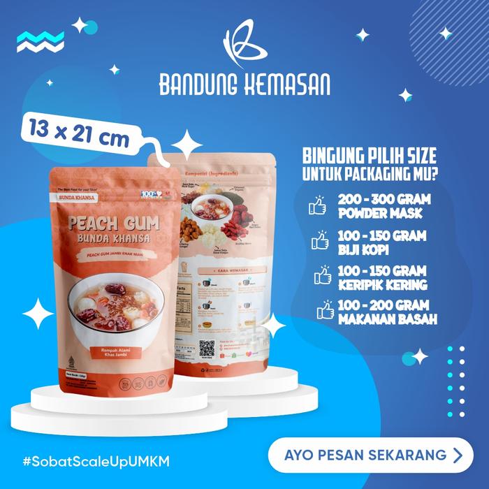 Gambar 100 Pcs - Cetak Plastik Kemasan Standing Pouch Custom Makanan Ringan Kerupuk Krupuk Bungkus Wadah Snack Full Printing Alumunium Foil - 13 x 21, Non Ziplock dari Bandung Kemasan_NEW undefined Tokopedia