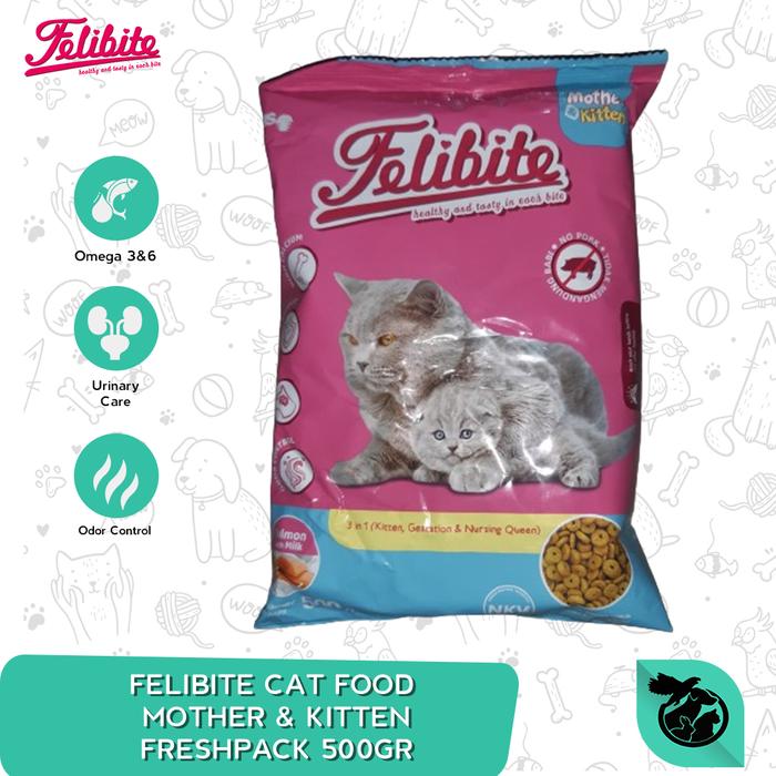 Gambar Makanan Kucing Kering Felibite Adult Kitten Dry Cat Food Fresh Pack 500 Gram - MOTHER KITTEN dari CV PERMATA SAHABAT MAJU undefined Tokopedia