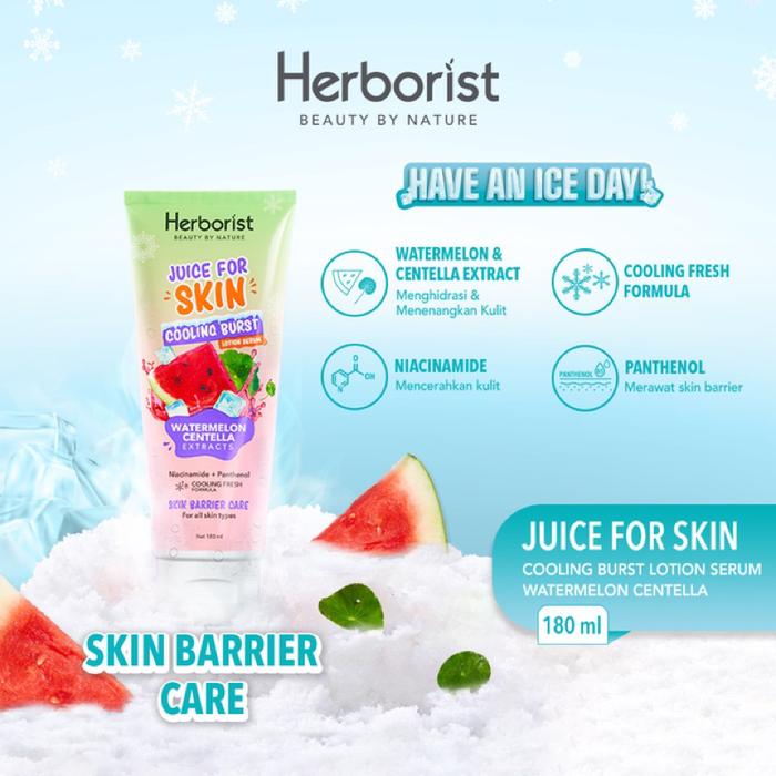 Gambar Herborist Juice For Skin Cooling Burst Lotion Body Serum - 180ml - watermelon dari sakuracosmetik undefined Tokopedia