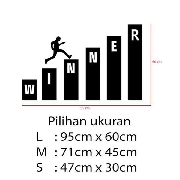Gambar Stiker Dekorasi Unik Kata Kata Motivasi Quotes Office Home Decor Kaca Kantor Kafe Hiasan Dinding Cafe Rumah Wall Custom Cutting Sticker Winner - L dari storejennifer undefined Tokopedia