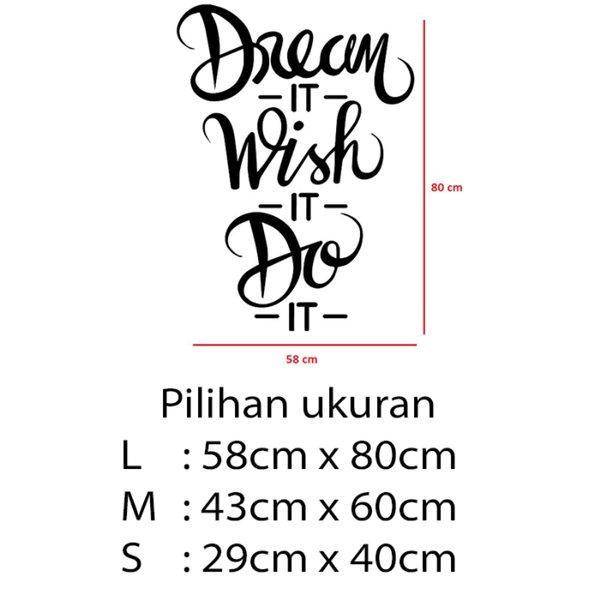 Gambar Stiker Dekorasi Unik Kata Kata Motivasi Quotes Office Home Decor Kaca Kantor Kafe Hiasan Dinding Cafe Rumah Wall Custom Cutting Sticker Dream - L dari storejennifer undefined Tokopedia