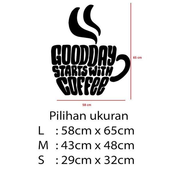 Gambar Stiker Dekorasi Unik Lucu Kaca Dinding Rumah Cafe Restaurant Kafe Office Home Decor Kantor Toko Hiasan Dinding Wall Custom Sticker Start With Coffee - L dari storejennifer undefined Tokopedia