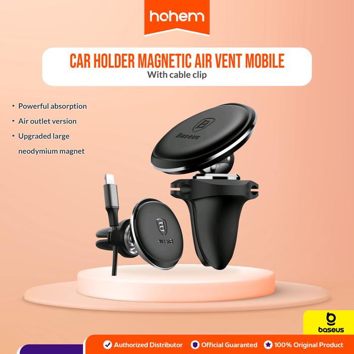 Gambar Baseus Car Holder Magnetic Air Vent Mobile Phone Mount Stand Mobil AC - SILVER dari hohem undefined Tokopedia