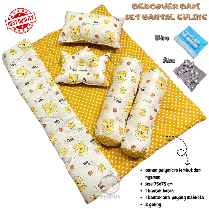 Gambar Bedcover Set Bantal Guling Bayi SNI Katun Halus Lembut Kado Bayi Free Tas Mika - Bed Cover Set, Biru Muda dari pimpimbabyshop_NEW undefined Tokopedia