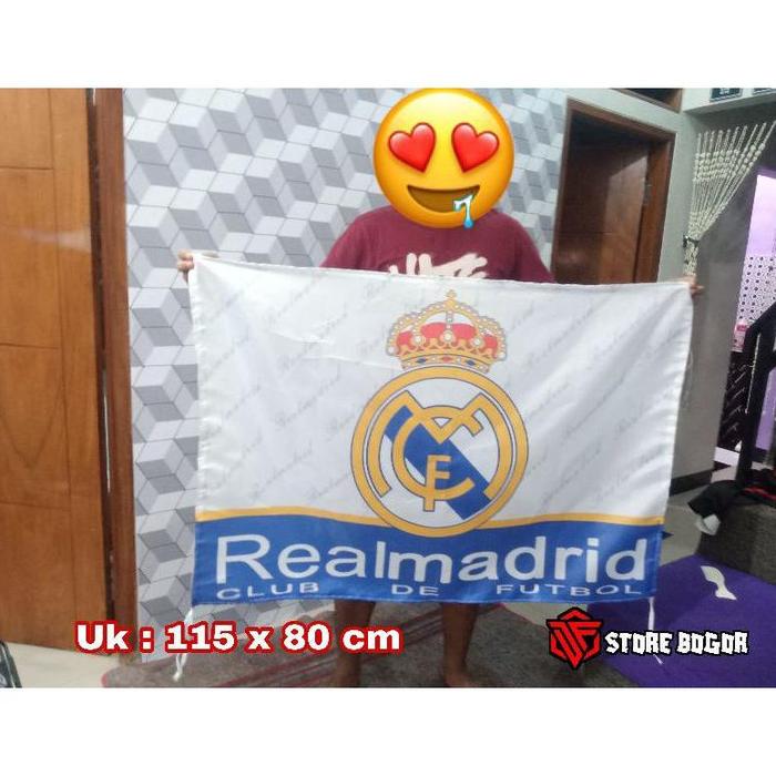 Gambar Bendera Real Madrid Flag Madrid Ukuran Besar Termurah - Madrid A dari astrijulbmall undefined Tokopedia