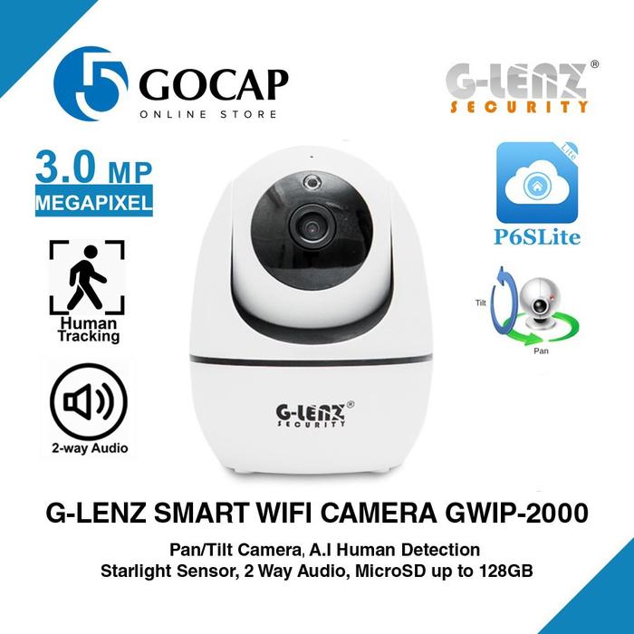 Gambar GLENZ SMART IP CAMERA CCTV PTZ - GWIP - 2000 (Full HD 2MP) + Memory - NONMEMORY dari GOCAP STORE_NEW undefined Tokopedia