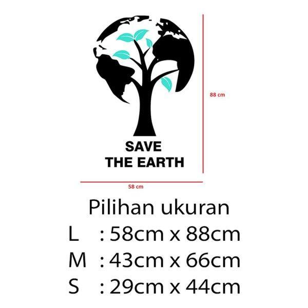 Gambar Stiker Dekorasi Unik Lucu Kaca Dinding Rumah Cafe Restaurant Kafe Office Home Decor Kantor Toko Hiasan Dinding Wall Custom Sticker Save The Earth - Save The Earth, L dari storejennifer undefined Tokopedia