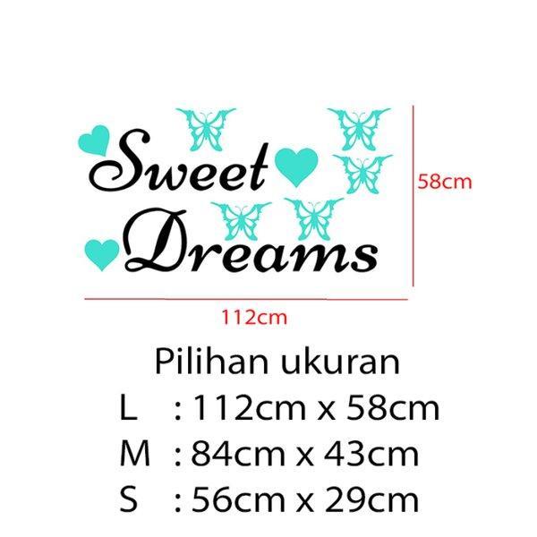 Gambar Stiker Dekorasi Unik Lucu Kaca Dinding Rumah Cafe Restaurant Kafe Office Home Decor Kantor Toko Hiasan Dinding Wall Custom Cutting Sticker Sweet Dream - L dari storejennifer undefined Tokopedia