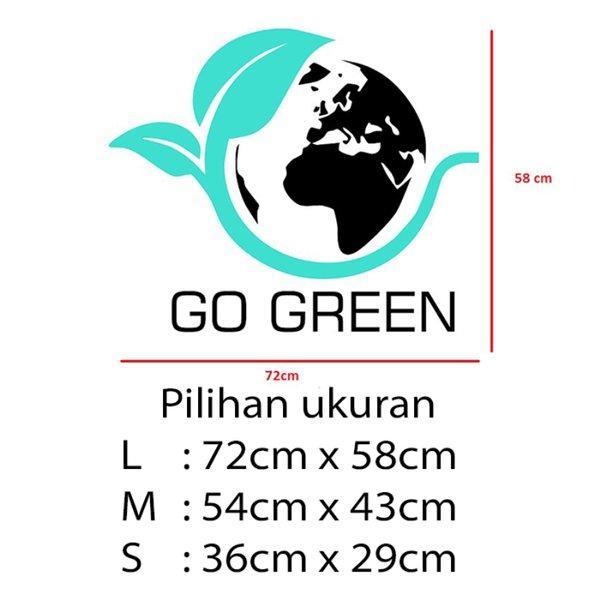 Gambar Stiker Dekorasi Unik Lucu Kaca Dinding Rumah Cafe Restaurant Kafe Office Home Decor Kantor Toko Hiasan Dinding Wall Custom Cutting Sticker Go Green - L dari storejennifer undefined Tokopedia