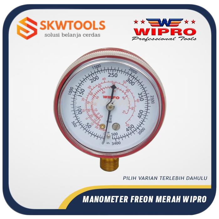 Gambar Freon Pressure Gauge - Manometer Freon Wipro - Meteran Manifold - Pressure Gauge - Manometer Freon - Merah dari SKWtools undefined Tokopedia