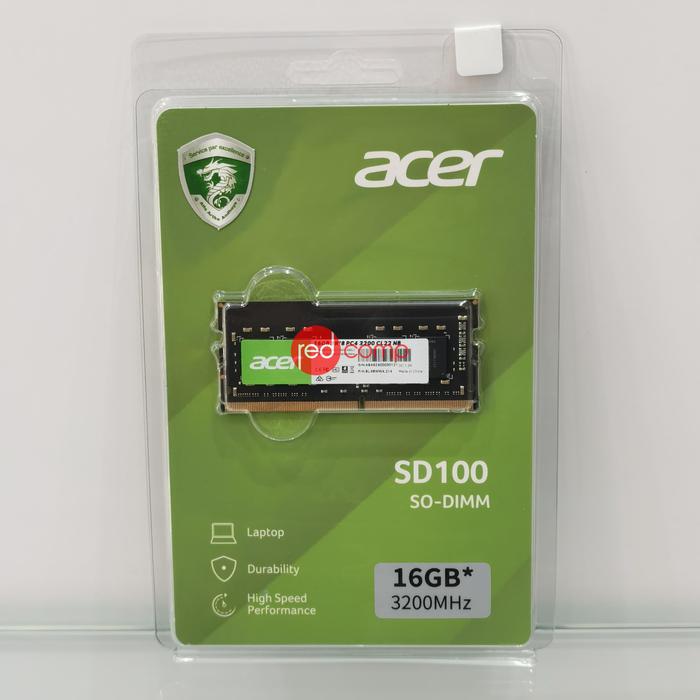 Gambar ACER DDR4 3200 MHz CL22 SD100 LAPTOP MEMORY SODIMM - 16 GB dari Redcomp undefined Tokopedia
