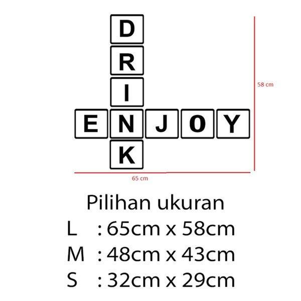 Gambar Stiker Dekorasi Unik Lucu Kaca Dinding Rumah Cafe Restaurant Kafe Office Home Decor Kantor Toko Hiasan Dinding Wall Custom Cutting Sticker Drink Enjoy - L dari storejennifer undefined Tokopedia