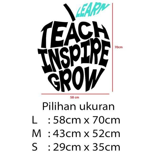 Gambar Stiker Dekorasi Unik Kata Kata Motivasi Quotes Office Home Decor Kaca Kantor Kafe Hiasan Dinding Cafe Rumah Wall Cutting Sticker Teach Inspire Grow - L dari storejennifer undefined Tokopedia