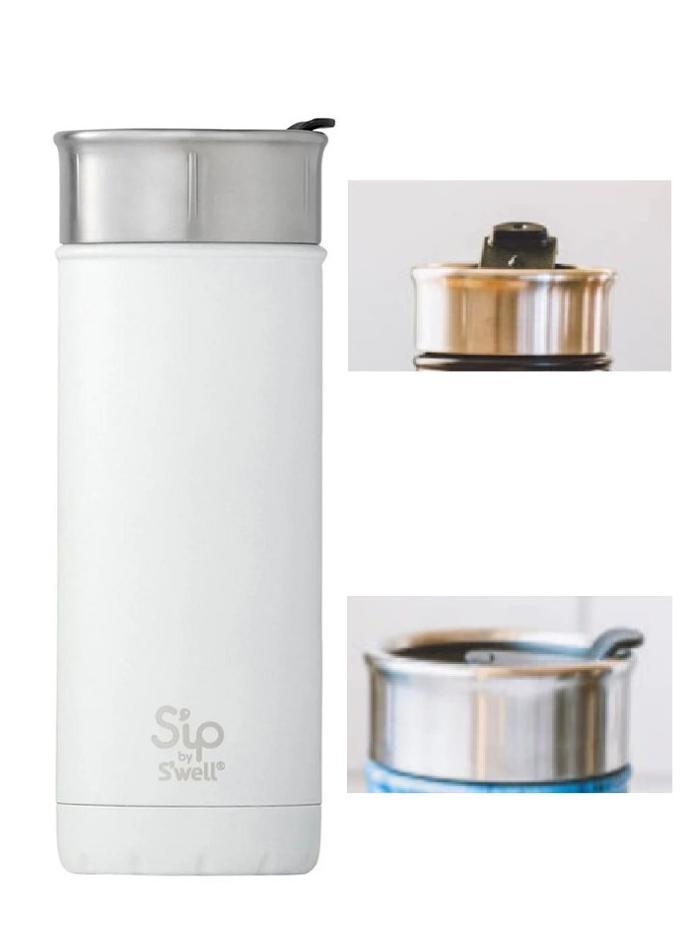Gambar Swell S'well Flat White Travel Mug Termos Tumbler Water Bottle Sip - 16ozSip-White dari Hurenzz7059 undefined Tokopedia