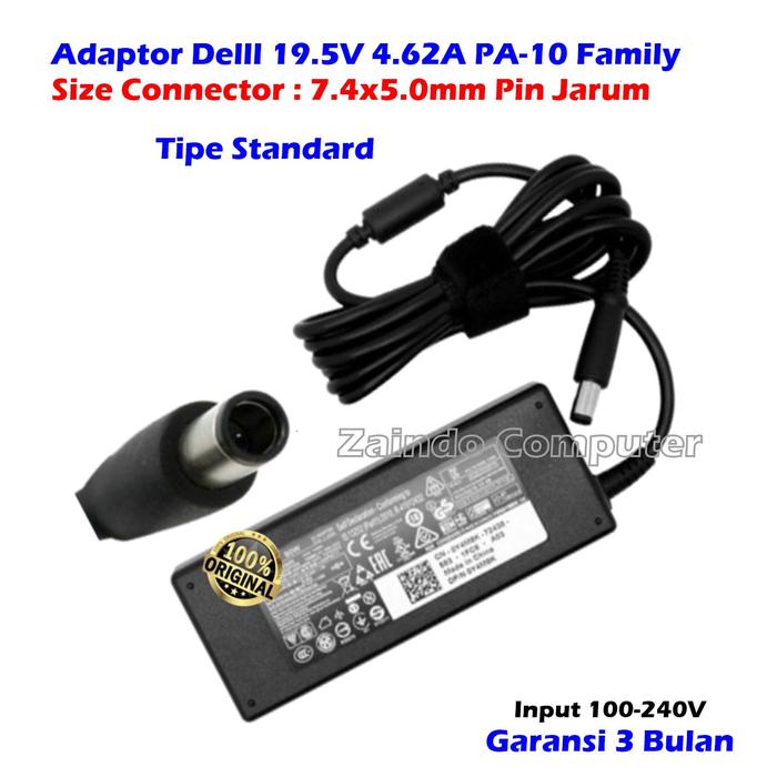 Gambar ADAPTOR Delll Latitude 19.5v 4.62a 7.4x5.0mm 1150 1440 1464 14R 1520 15R 1720 1721 1750 1764 17R 8500 8500M 9200 9300 9400 e1501 E1705 M411R  M501 M5010 M5030  N3010 N4010 N4110 N5010 N5030 N5110 N7010 N7110 D800 M2300 M4300 M60 M65 M70 - TIPE STANDARD dari ZAINDO KOMPUTER ONLINE undefined Tokopedia