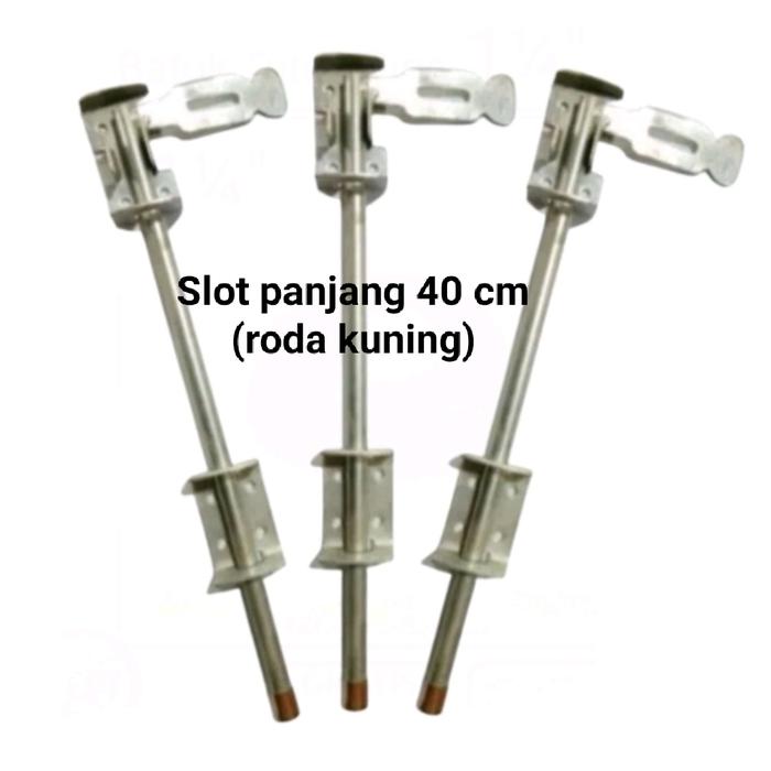 Gambar Slot Bawah Bearing/Slot bawah kuning/slot bawah polos/ Slot bawah pintu pagar besi bearing - roda kuning, panjang 80 cm dari Khairul2207 undefined Tokopedia