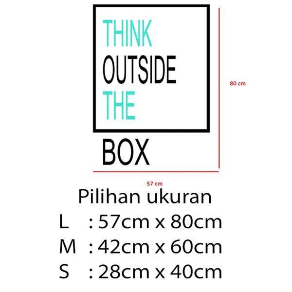 Gambar Stiker Dekorasi Unik Kata Kata Motivasi Quotes Office Home Decor Kaca Kantor Kafe Hiasan Dinding Cafe Rumah Wall Custom Sticker Think Outside The Box - L dari storejennifer undefined 5 Tokopedia