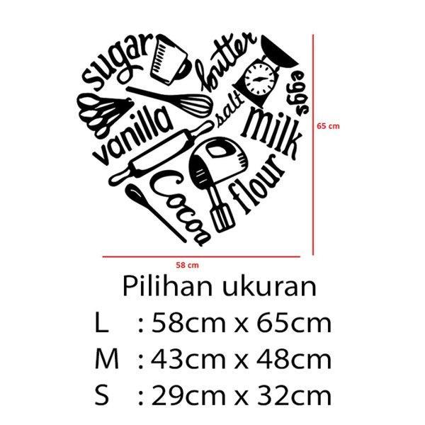 Gambar Stiker Dekorasi Unik Lucu Kaca Dinding Rumah Cafe Restaurant Kafe Office Home Decor Kantor Toko Hiasan Dinding Wall Cutting Sticker Kitchen Love Cakes - L dari storejennifer undefined Tokopedia
