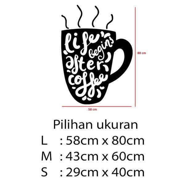 Gambar Stiker Dekorasi Unik Lucu Kaca Dinding Rumah Cafe Restaurant Kafe Office Home Decor Kantor Toko Hiasan Dinding Wall Sticker Life Begins After Coffee 2 - L dari storejennifer undefined Tokopedia