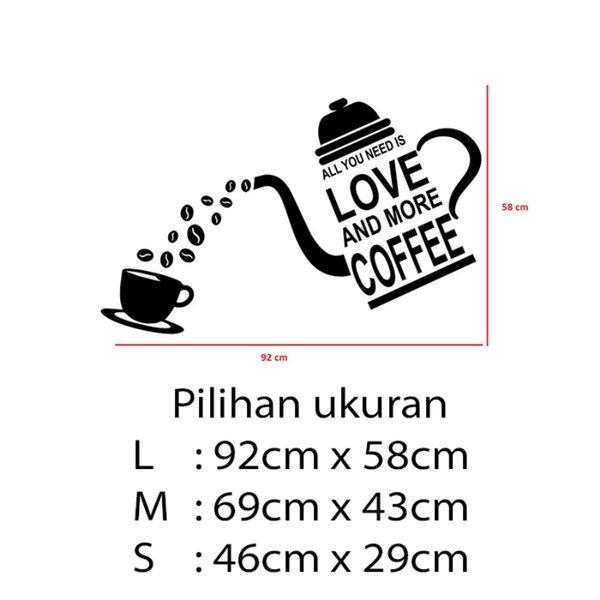 Gambar Stiker Dekorasi Unik Lucu Kaca Dinding Rumah Cafe Restaurant Kafe Office Home Decor Kantor Toko Hiasan Dinding Wall Custom Sticker Love And Coffee - L dari storejennifer undefined Tokopedia