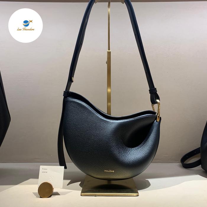 Gambar Polene Tonca Crossbody Bag Grained Leather - Hitam dari Lux Travelers undefined Tokopedia