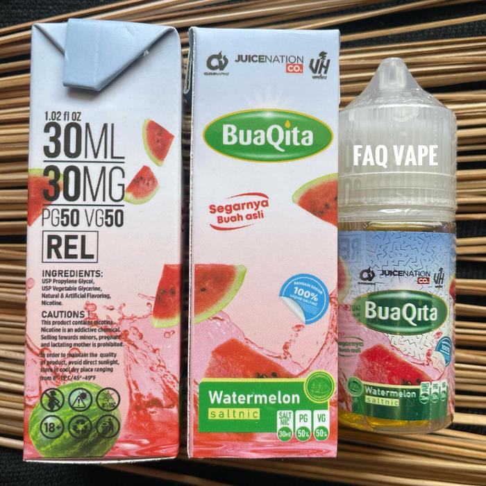 Gambar BuaQita Salt Nic 30ml - Liquid By Juicenation.FAQ - Watermelon dari FAQ VAPE undefined Tokopedia