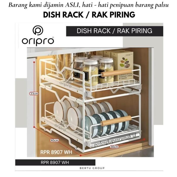 Gambar RAK PIRING KABINET DALAM KITCHEN SET STAINLESS STEEL TEMPAT PENYIMPANAN MANGKOK BUMBU BOTOL LEMARI TARIK DAPUR PANTRY ORIPRO 8921 - 8907 WHITE dari PerlengkapanRumah.ind undefined Tokopedia