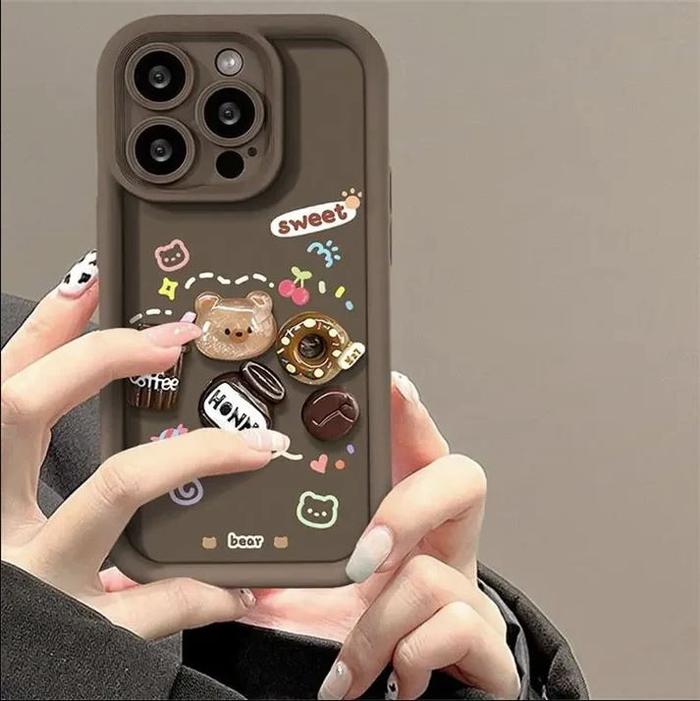 Gambar New! Case Coffee Shop Style Silicone Suitable For iPhone 7Plus 8Plus X XS XR XSMAX 11 12 13 14 15 PRO MAX - Coffee Brown, IP 12 PRO MAX dari My Case88 undefined Tokopedia
