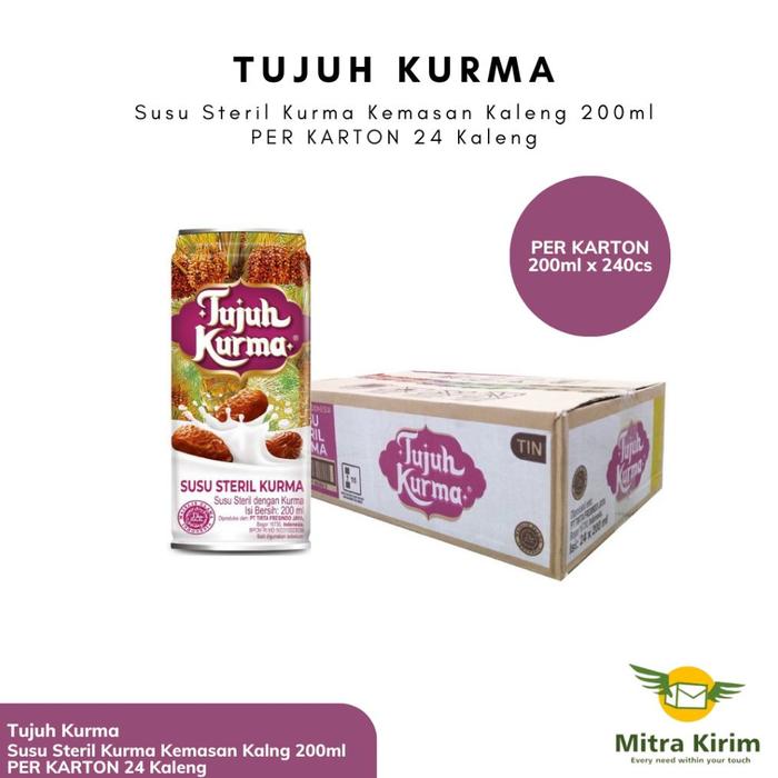 Gambar Aqws Tujuh Kurma Susu Steril Kurma 12X189Ml dari callee728 undefined Tokopedia
