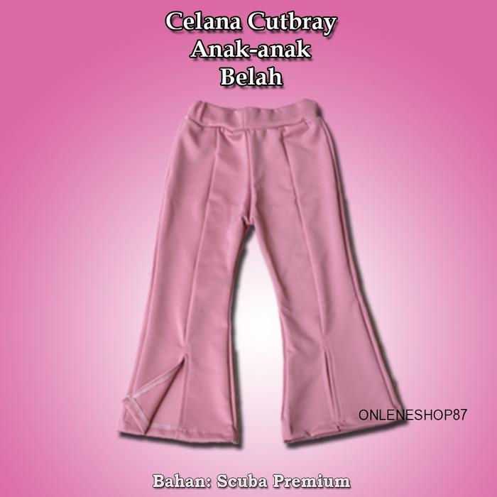 Gambar Celana Cutbray Anak Perempuan 1-9th Model Bahan Scuba Tebal - Dusty, 9-10 tahun dari TheKidsRoobun undefined Tokopedia