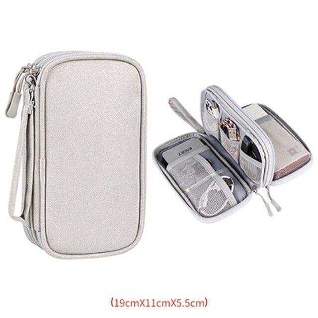 Gambar New LEVINO PowerBank Earphone Pouch Bag Case Tas Travel Organizer Gadget & Aksesoris Bag Organizer - GREY dari Kafeco undefined Tokopedia