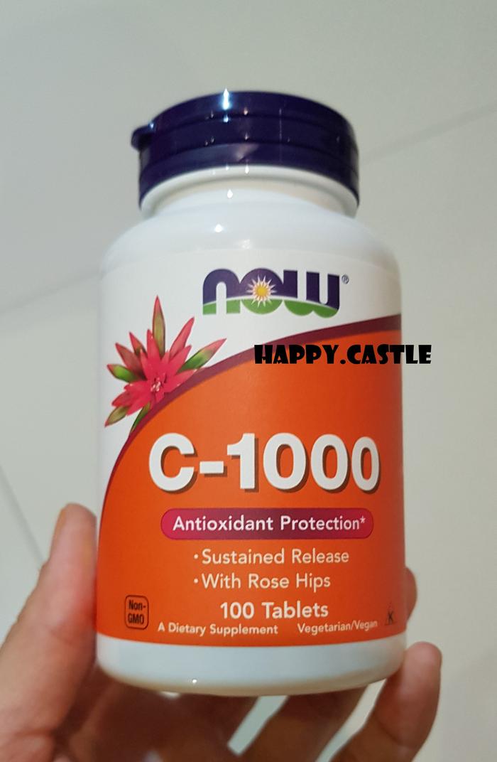 Gambar NOW FOODS vitamin C - 1000mg isi 100 tablet Now Vitamin C 1000mg C-500 - 100Tab Sustain dari Happycastle18 undefined Tokopedia