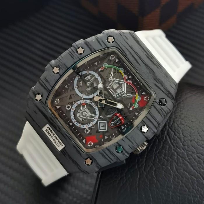 Gambar JAM TANGAN PRIA RM SUPER MEWAH DAN ELEGAN WARNA PILIHAN - JAM TANGAN PRIA TALI RUBBER WARNA PILIHAN - PUTIH - Putih dari Grosir.Pratama undefined Tokopedia