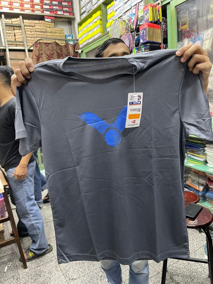 Gambar Kaos / T-shirt Badminton VICTOR T-39031 / T 39031 / T39031 ORIGINAL - Gray (H), L dari ANUGERAH SPORTS undefined Tokopedia
