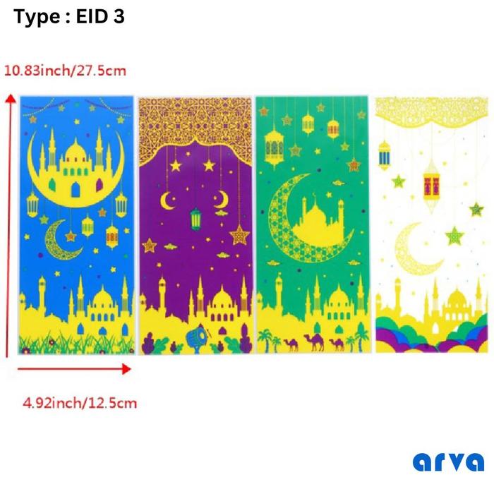 Gambar Aqws 5Pcs Pouch Plastik Serut Idul Fitri/Ramadan/Lebaran Gift Wrap - EID 3 dari manggala804 undefined Tokopedia