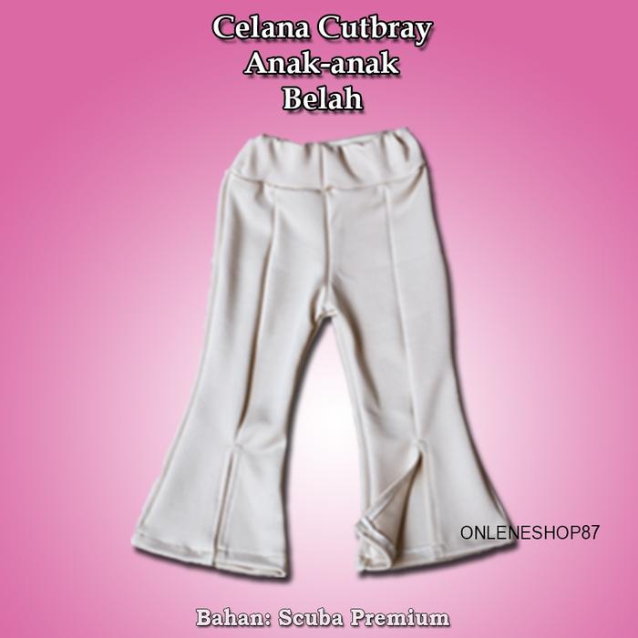 Gambar Celana Cutbray Anak Perempuan 1-9th Model Bahan Scuba Tebal - Putih, 9-10 tahun dari TheKidsRoobun undefined Tokopedia