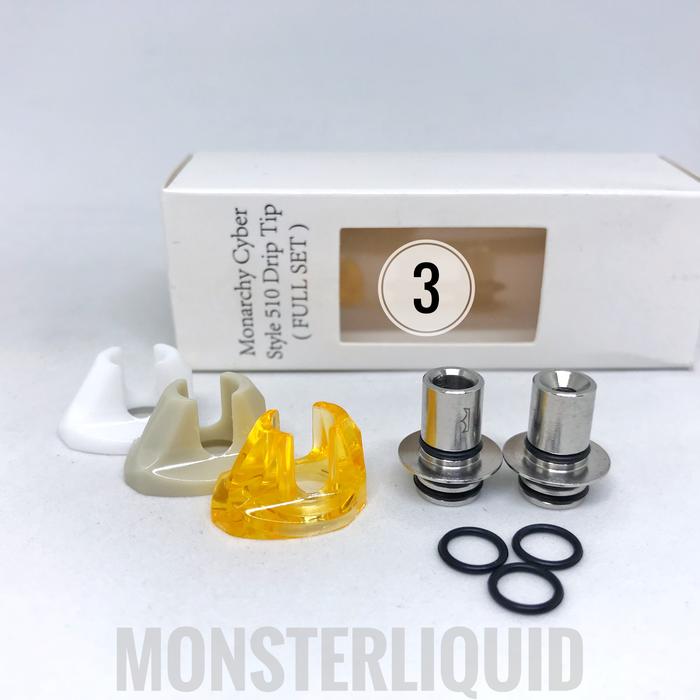 Gambar SXK MONARCHY CYBER STYLE 510 DRIP TIP FULL SET DRIPTIP BILLET BOX AIO BORO - NO.3 dari MONSTERLIQUID undefined Tokopedia
