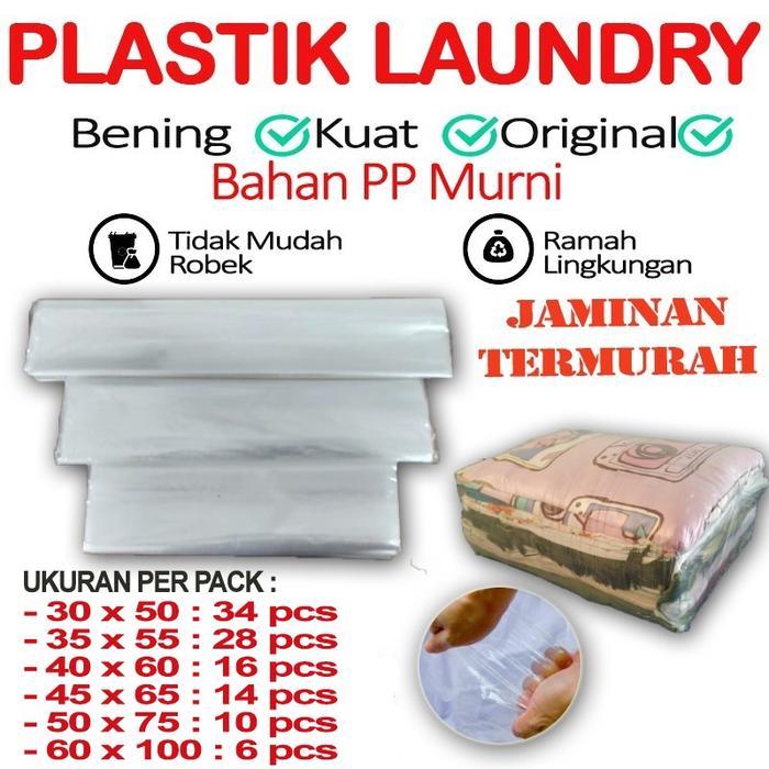 Gambar Plastik Laundry / Plastik PP Laundry / Plastik Laundry Kiloan - 60x100 500gr dari Raja Grosir Plastik undefined Tokopedia