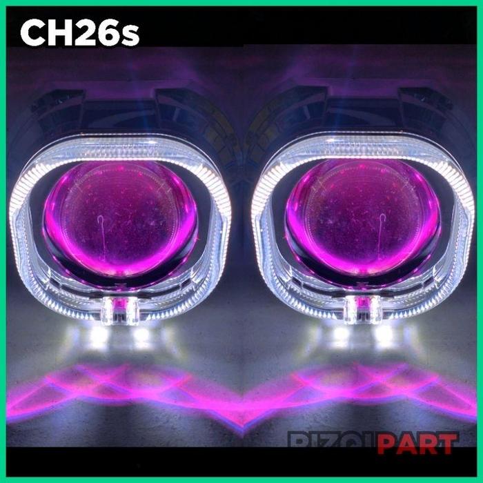 Gambar Vahid Biled e10 24 Volt paket komplit | led projector 3 inch purple lens sepasang lampu truk dan bus - Ch26s, RGB Matrix dari Bintang Samudra Motor undefined Tokopedia