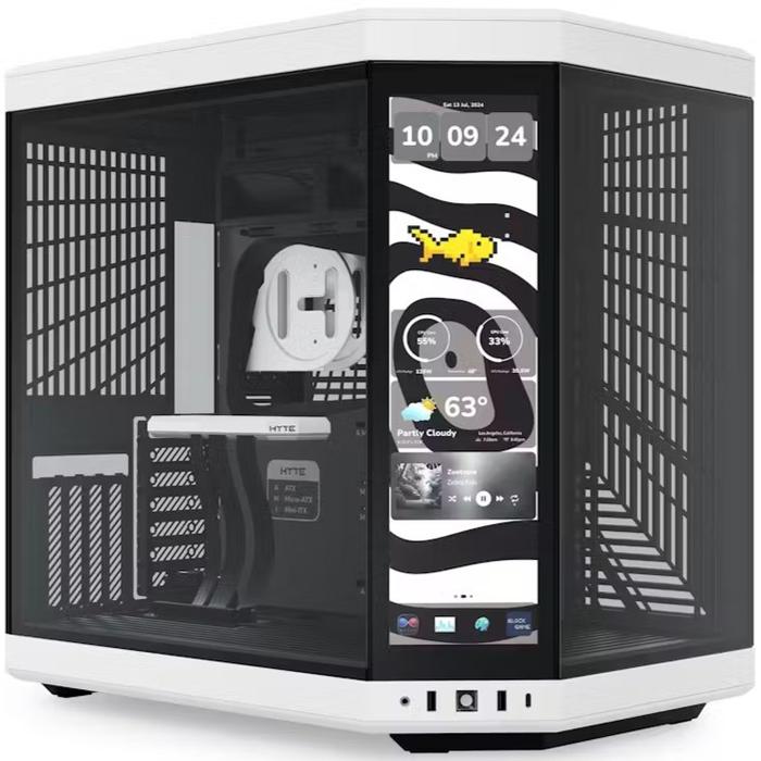 Gambar HYTE Y70 touch infinite Dual Chamber ATX Mid Tower Modern Aesthetic Case With Integrated 2.5K LCD Touchscreen - PANDA dari STAR17 COM undefined Tokopedia