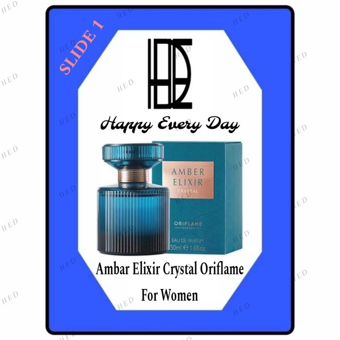 Jual Parfum Refill Amber Elixir Crystal Oriflame For Women 100