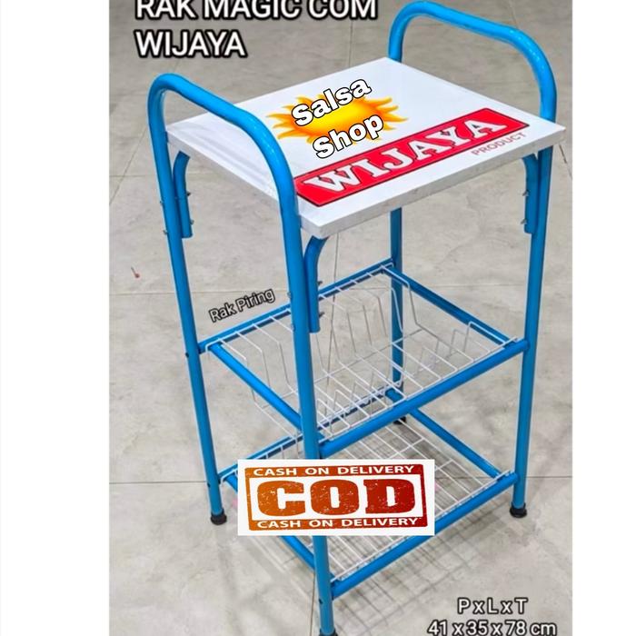 Gambar RAK MAGICOM RAK PIRING RAK DAPUR RAK SERBAGUNA RAK SUSUN RAK - Biru dari s4ls4 shop undefined Tokopedia