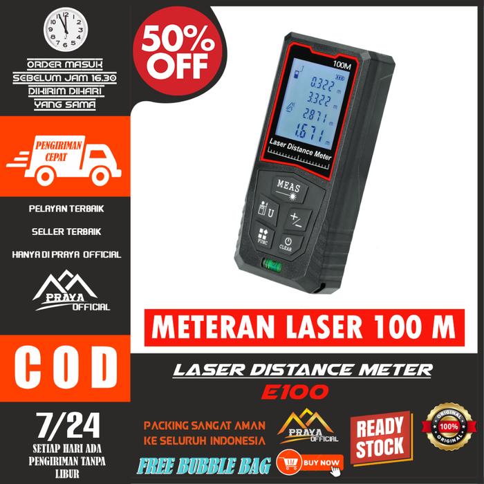 Gambar 100m laser distance meter / meteran laser PRAYATECH 100 meter digital - e100 dari Praya X undefined Tokopedia