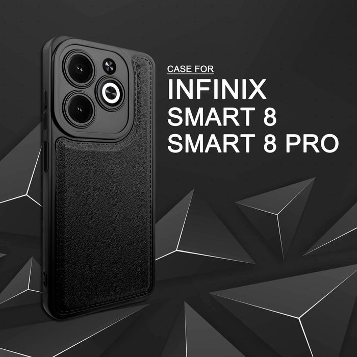 Gambar Infinix Smart 8 - Smart 8 Pro Case Softcase PREMIUM LEATHER CAMERA PROTECTION Case Hp Smart 8 - Smart 8 Pro - Hitam, Smart 8 dari Drawacc undefined Tokopedia