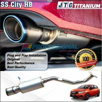 Gambar Exhaust Knalpot JTC titanium Supersport Js Racing HP2 Ti Muffler catback H. City Hatchback GN 19+ - SUPERSPORT dari ULTRA RACING INDONESIA undefined Tokopedia