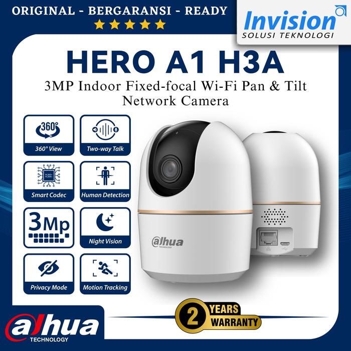 Gambar Dahua CCTV Wifi Hero A1 H3A 3MP Indoor WiFi Rotate IP Camera Wireless CCTV - H3A, Bracket dari Invisionsolusiteknologi undefined Tokopedia
