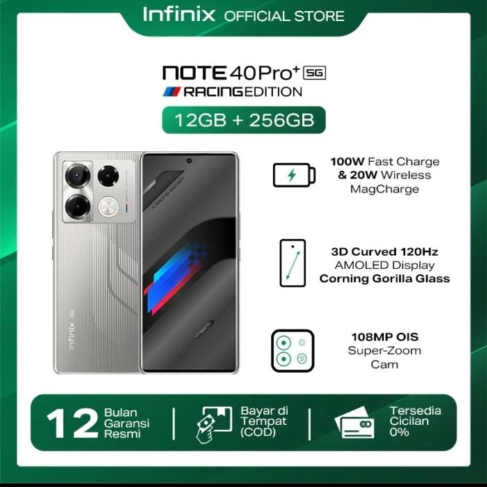 Gambar Infinix Note 40 Pro Plus 5G NFC 24Gb (12+12) 256GB Pro+ 5G 100watt - Silver (NEW) dari CelineZone undefined Tokopedia