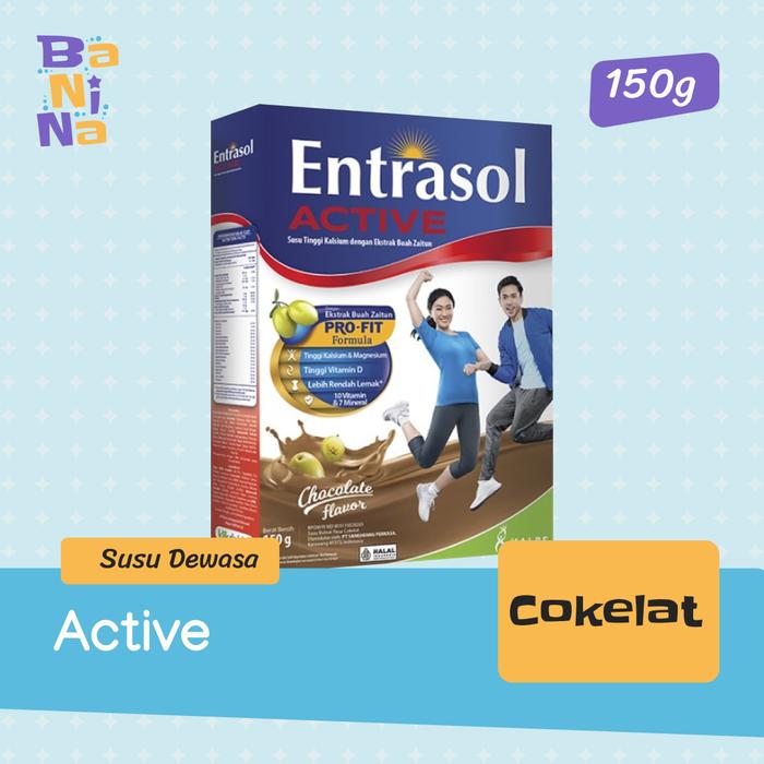 Gambar Entrasol Active Rasa Cokelat, Vanila 150g Susu Dewasa - Lansia - Cokelat dari Banina Mom &amp; Kids Garut undefined Tokopedia